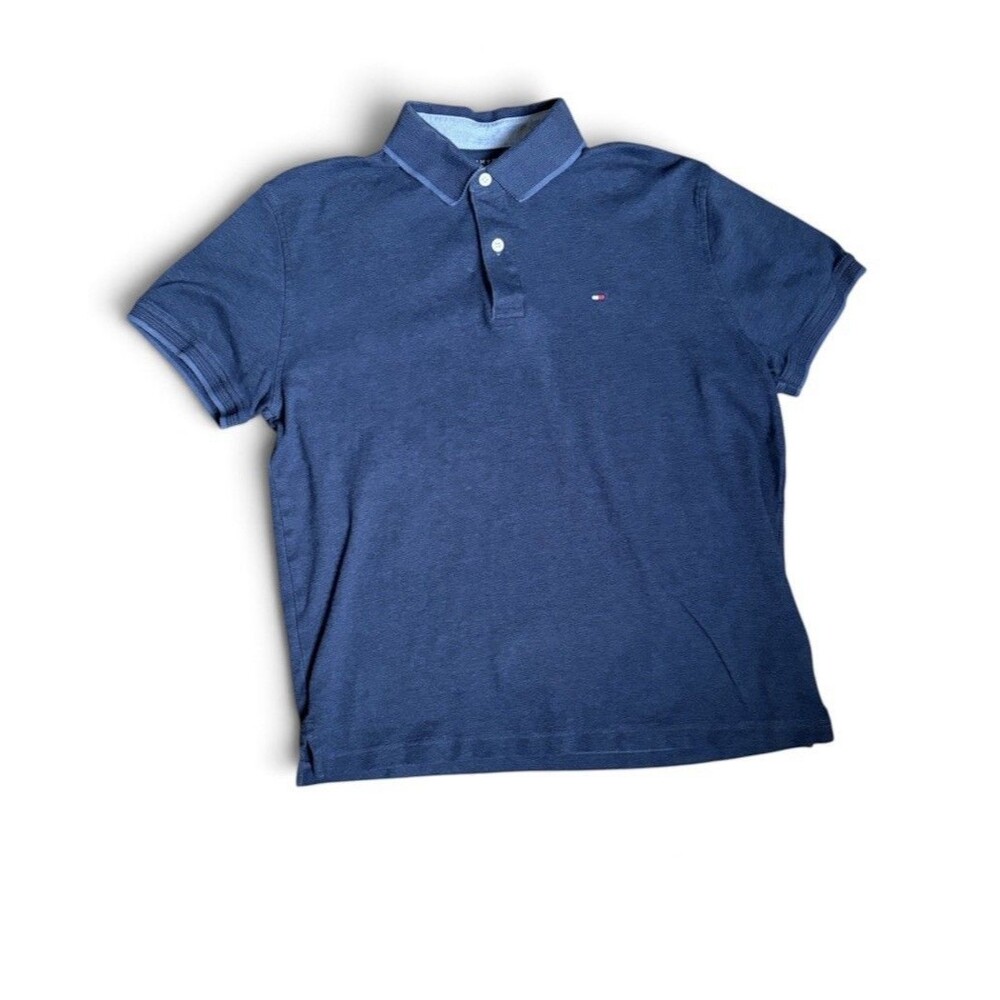 Men's Vintage Tommy Hilfiger Blue Polo Shirt  Size Medium